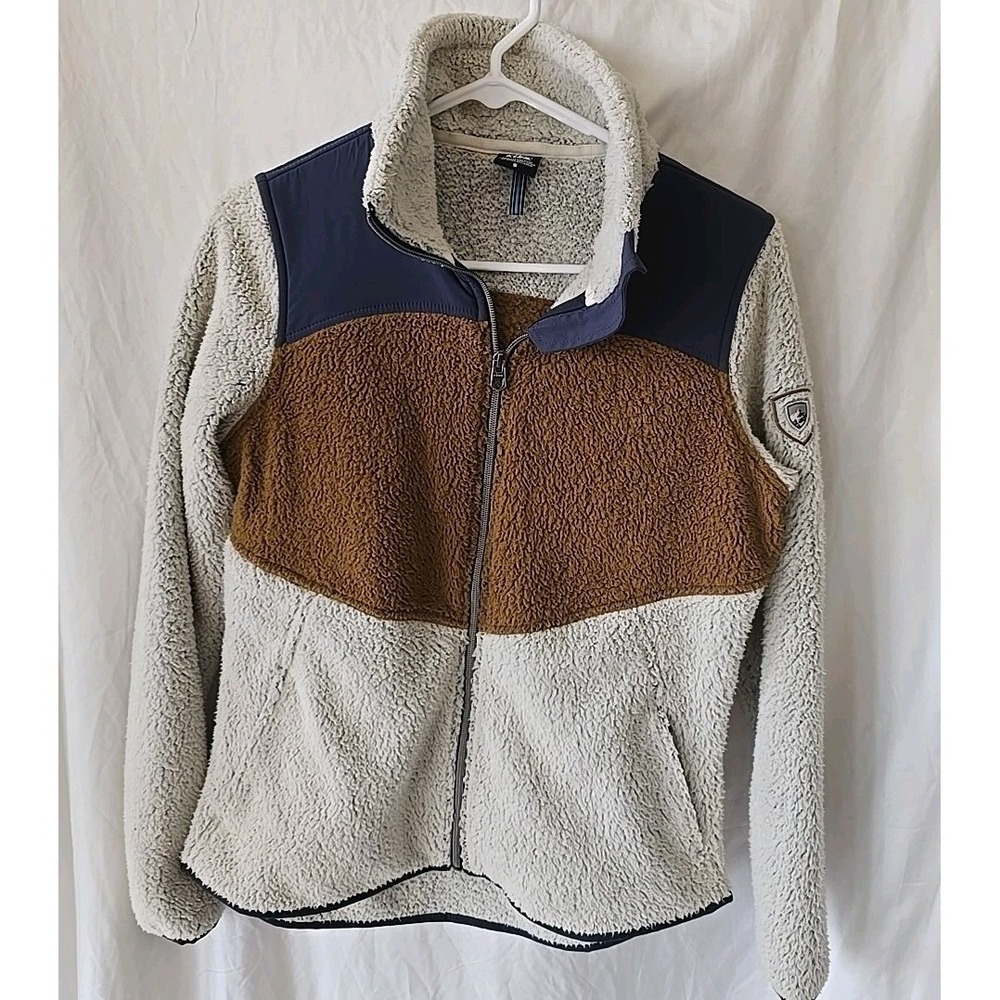 KUHL Women's S PRISM Fleece Jacket Coat Sea Salt Multicolor Color Full Zip 4434